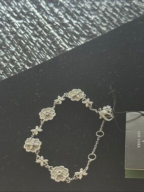 Kate Spade New York Spade Flower Pavé Scatter Bracelet – Silver | NWT